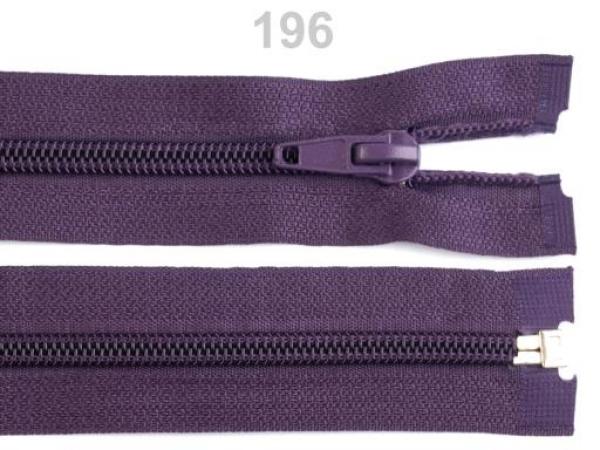 Reißverschluss spiralförmig 5 mm, 30 cm für Jacken, teilbar, Violett